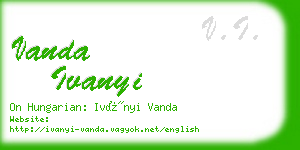vanda ivanyi business card